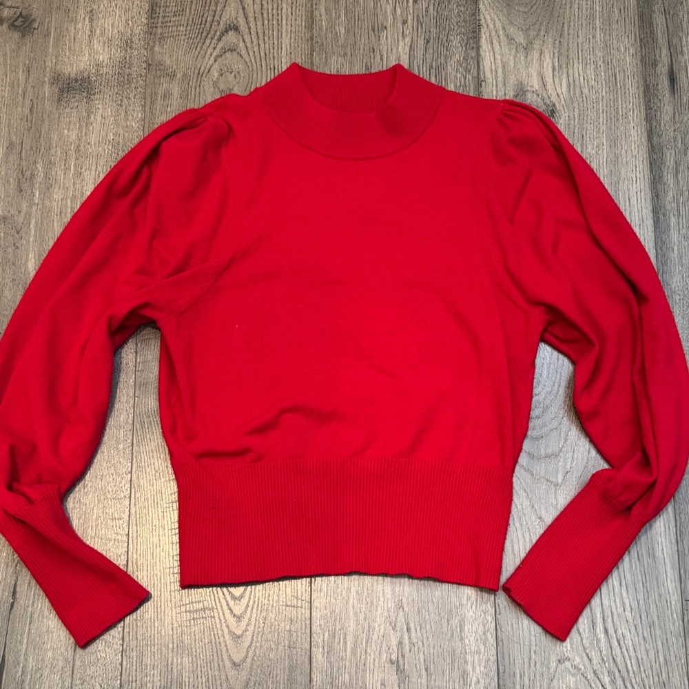 Express Vibrant Red Knit Top